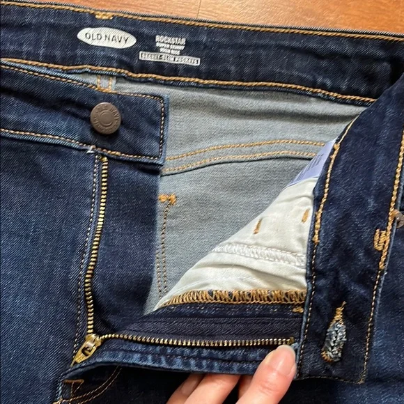 New Indigo Blue Old Navy Rockstar Super Skinny high-rise Jeans - Picture 5 of 12